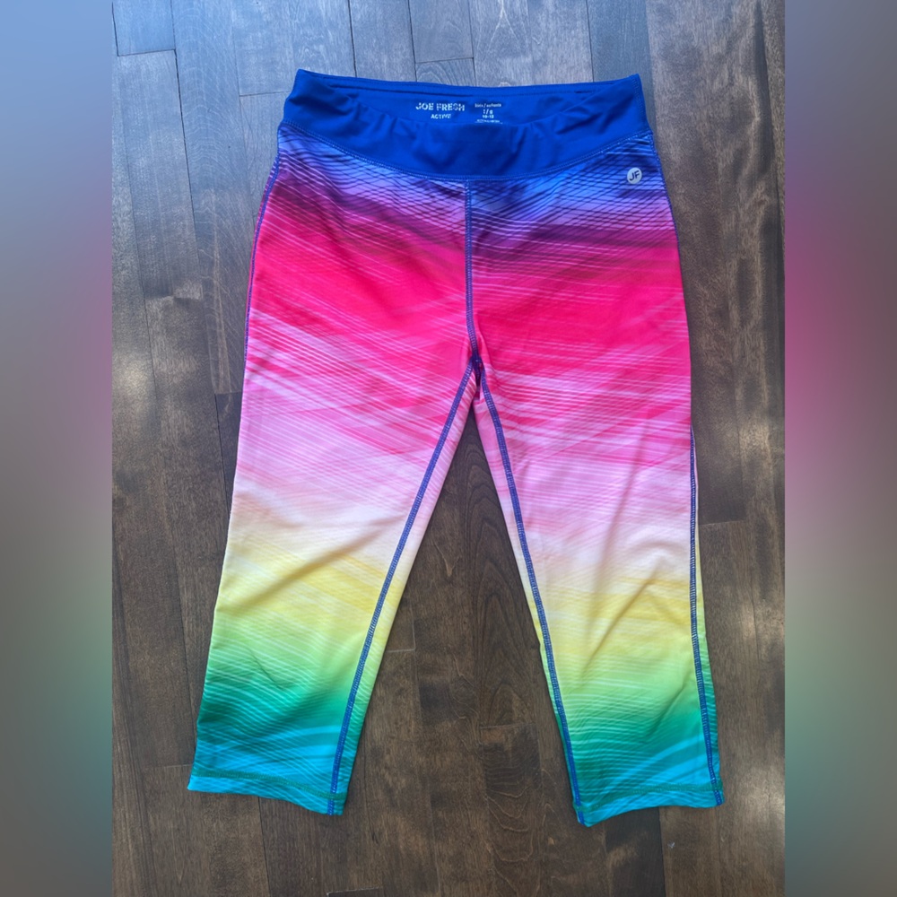 Joe Fresh Kids' Rainbow Ombre Leggings | 3/4 length leggings for girls